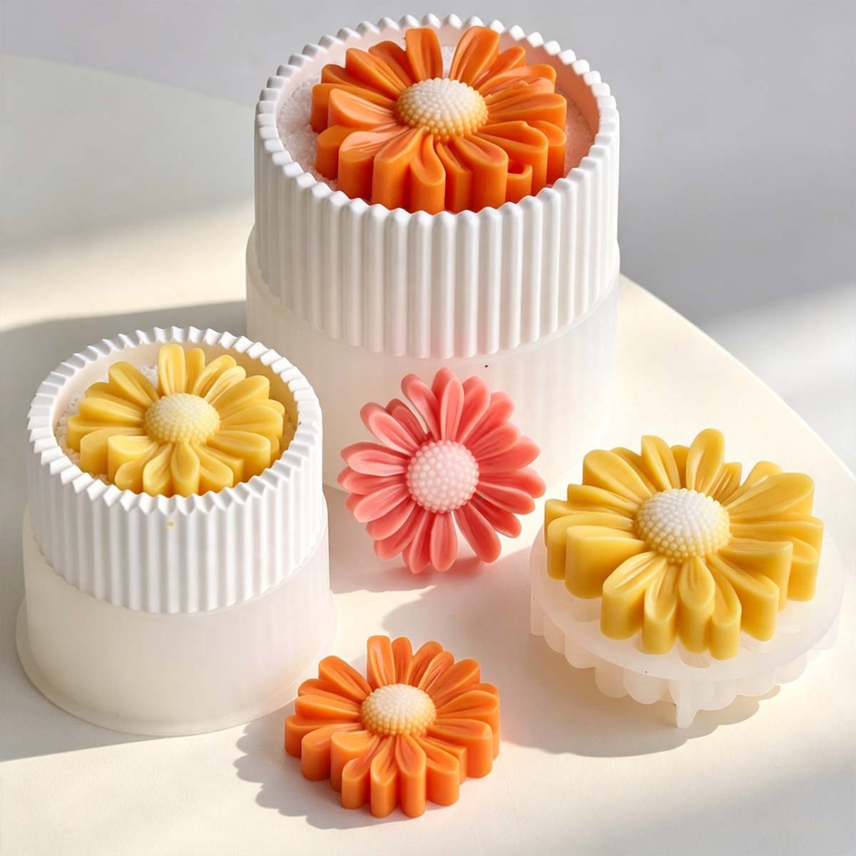 Candle Supplies Jars - Round Striped Candle Jar Silicone Mold