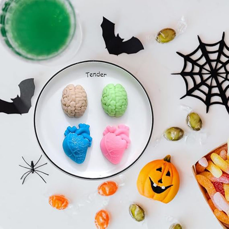 Candle Supplies Tins - Human Brain And Heart Silicone Molds