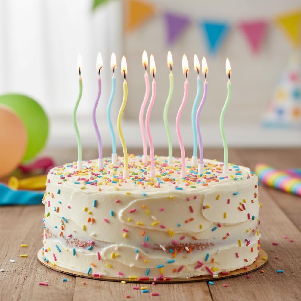 Rainbow Spiral Birthday Cake C - огляд і ціна Supplies Of Candle