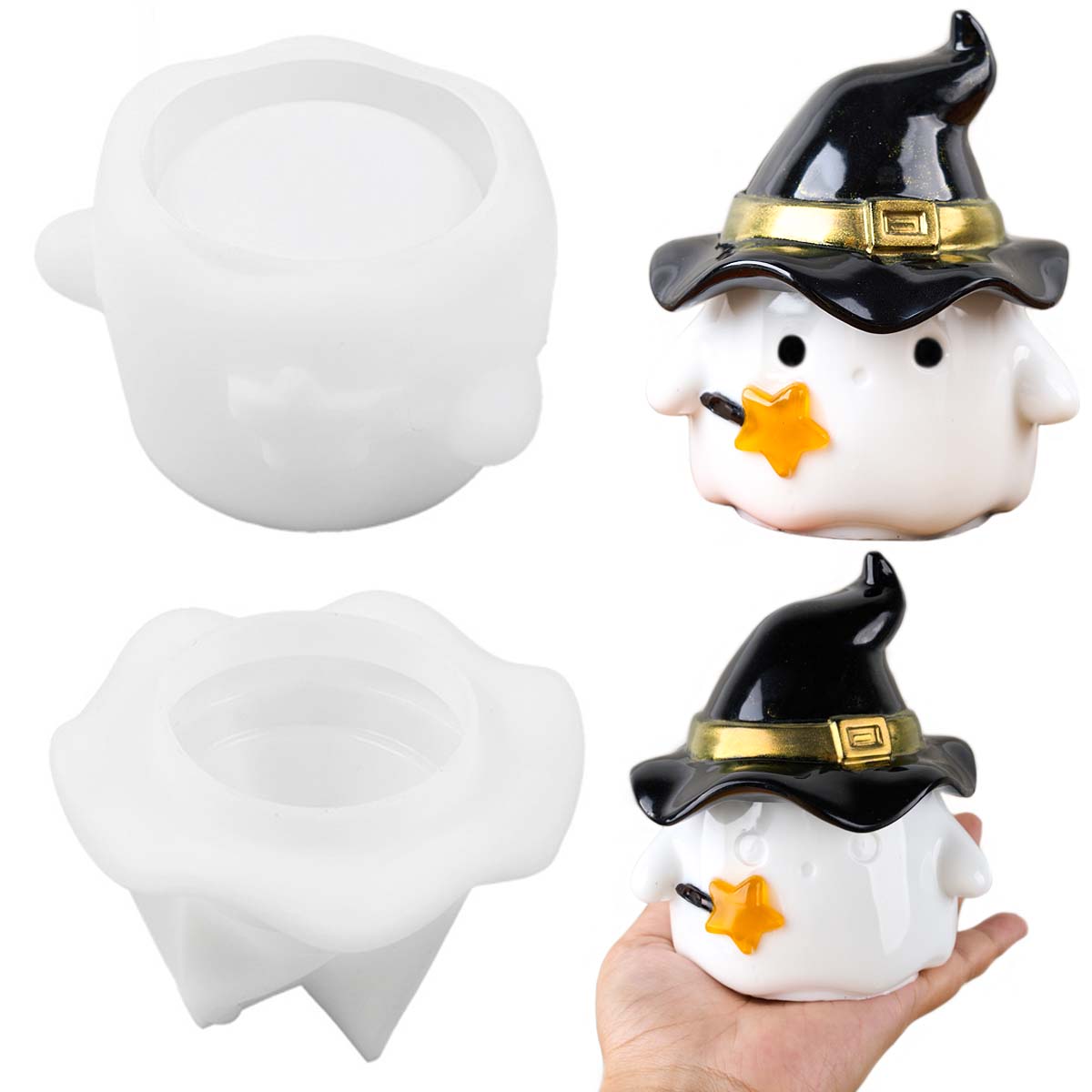 Hat Ghost Candle Jar Silicone  - огляд і ціна Candle Supplies Jars