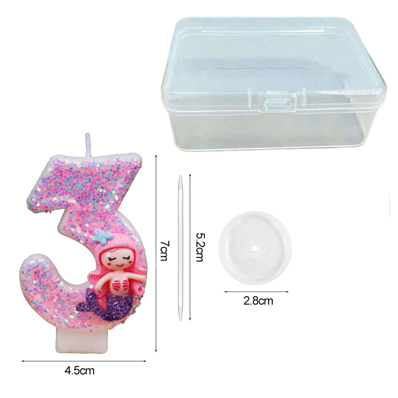 Creative Pink Mermaid 0-9 Digi - огляд і ціна Supplies Of Candle