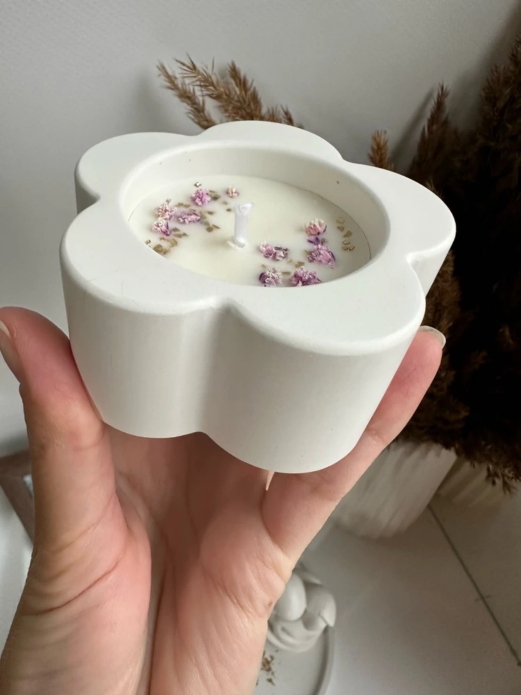 3D Plum Blossom shaped Cylindr - огляд і ціна Candle Supplies Jars