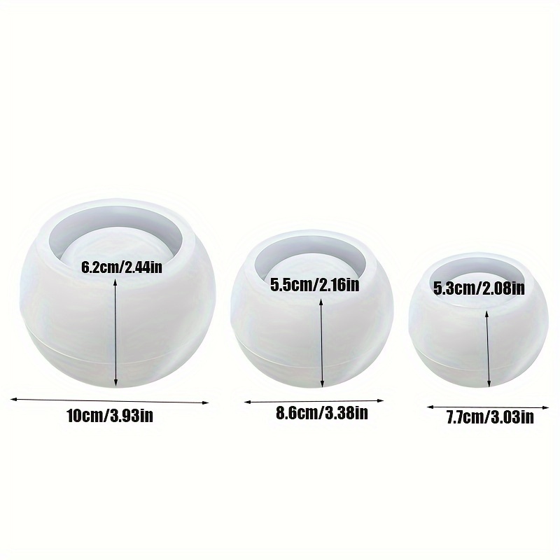 3pcs-Round Flower Pot Silicone - огляд і ціна Candle Supplies Jars