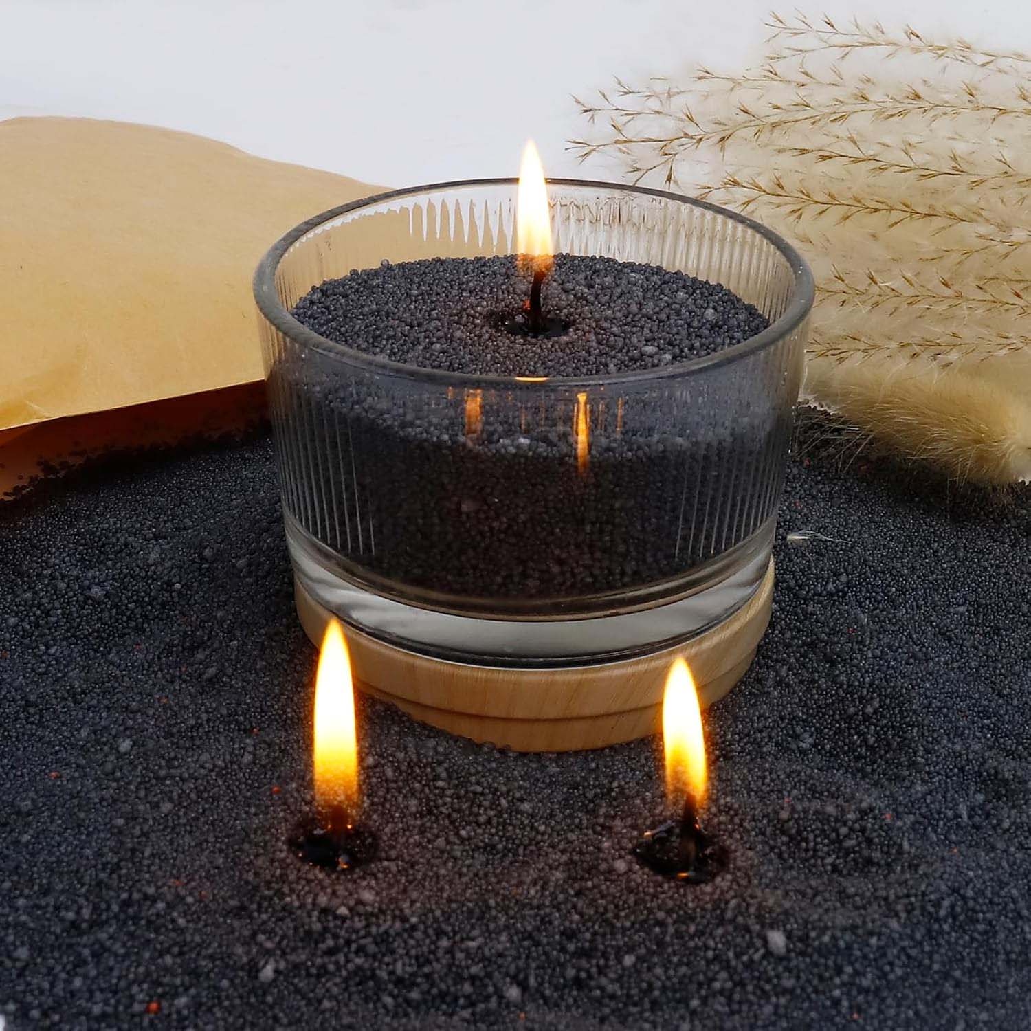 Black Candle Sand with Wick, 2 - огляд і ціна Candle Supplies Tins